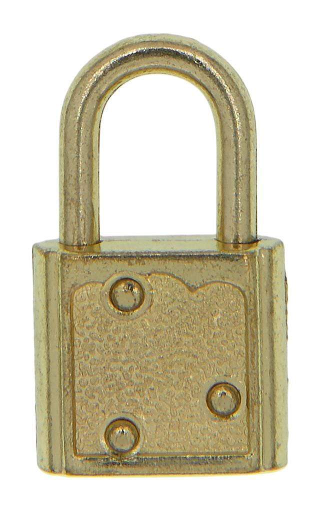 Ohio Travel Bag Locks & Closures 5/8" Brass,Padlock, Zinc Alloy, #L-1514-BP L-1514-BP