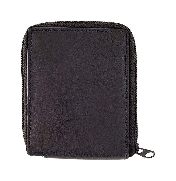 Ohio Travel Bag Novelty & Gift 4 1/2" Black, Zipper Wallet, Leather, #M-1446 M-1446