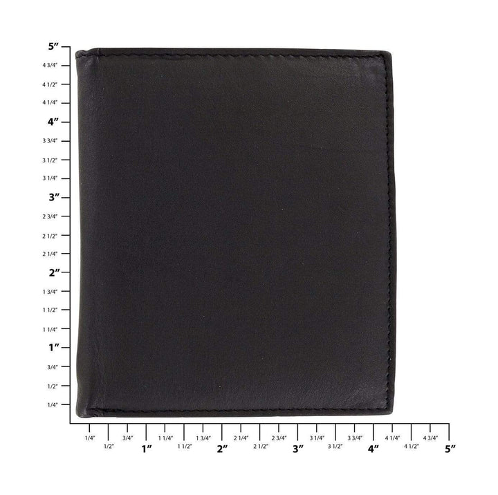 Ohio Travel Bag Novelty & Gift 4" Black, Hipster Wallet, Leather, #M-1659 M-1659