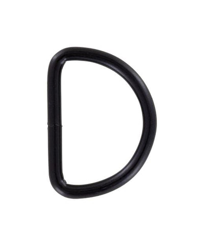 Ohio Travel Bag Rings & Slides 1 1/2" Black, Welded D Ring, Steel, #P-2071-BLK P-2071-BLK