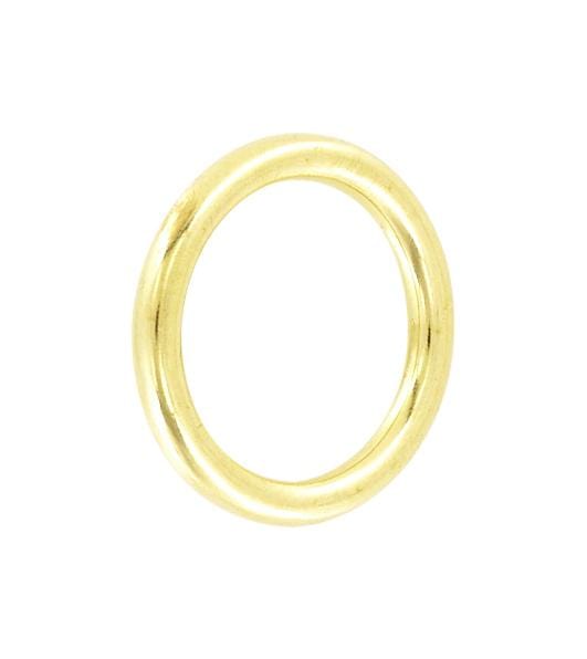 Ohio Travel Bag Rings & Slides 1 1/2" Brass, Cast Round Ring, Solid Brass, #P-839-1-1-2 P-839-1-1-2