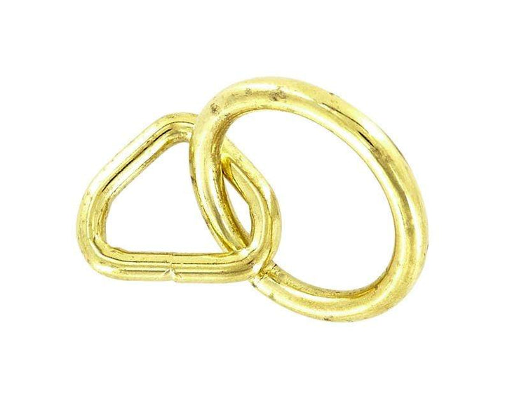Ohio Travel Bag Rings & Slides 1 1/2" Brass, Loop & Ring, Steel, #L-1934 L-1934