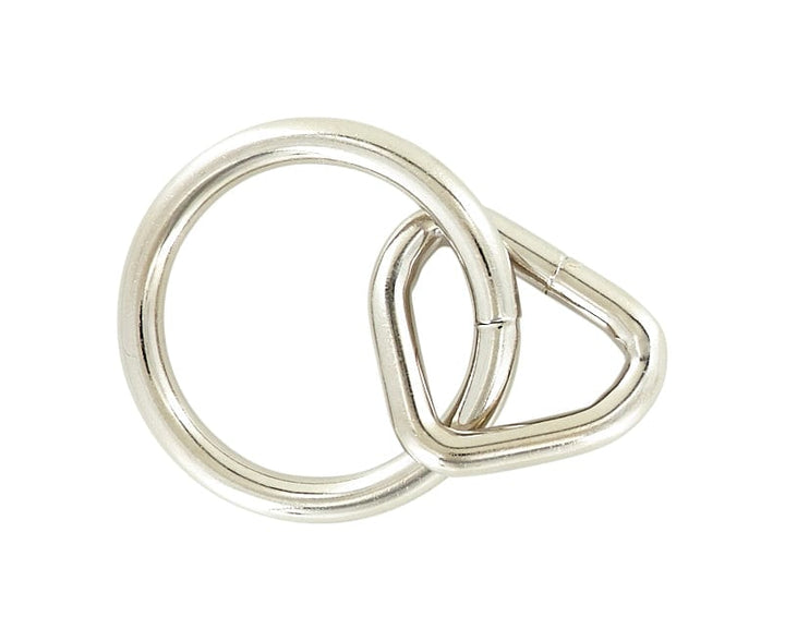 Ohio Travel Bag Rings & Slides 1 1/2" Nickel, Loop & Ring, Steel, #L-2377 L-2377
