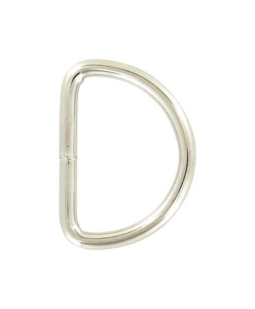 Ohio Travel Bag Rings & Slides 1 1/2" Nickel, Welded D Ring, Steel, #P-2071-NP P-2071-NP