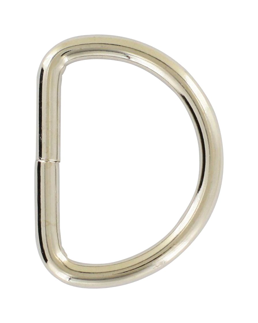 Ohio Travel Bag Rings & Slides 1 1/2" Nickel, Welded D Ring, Steel, #P-2117-NP P-2117-NP
