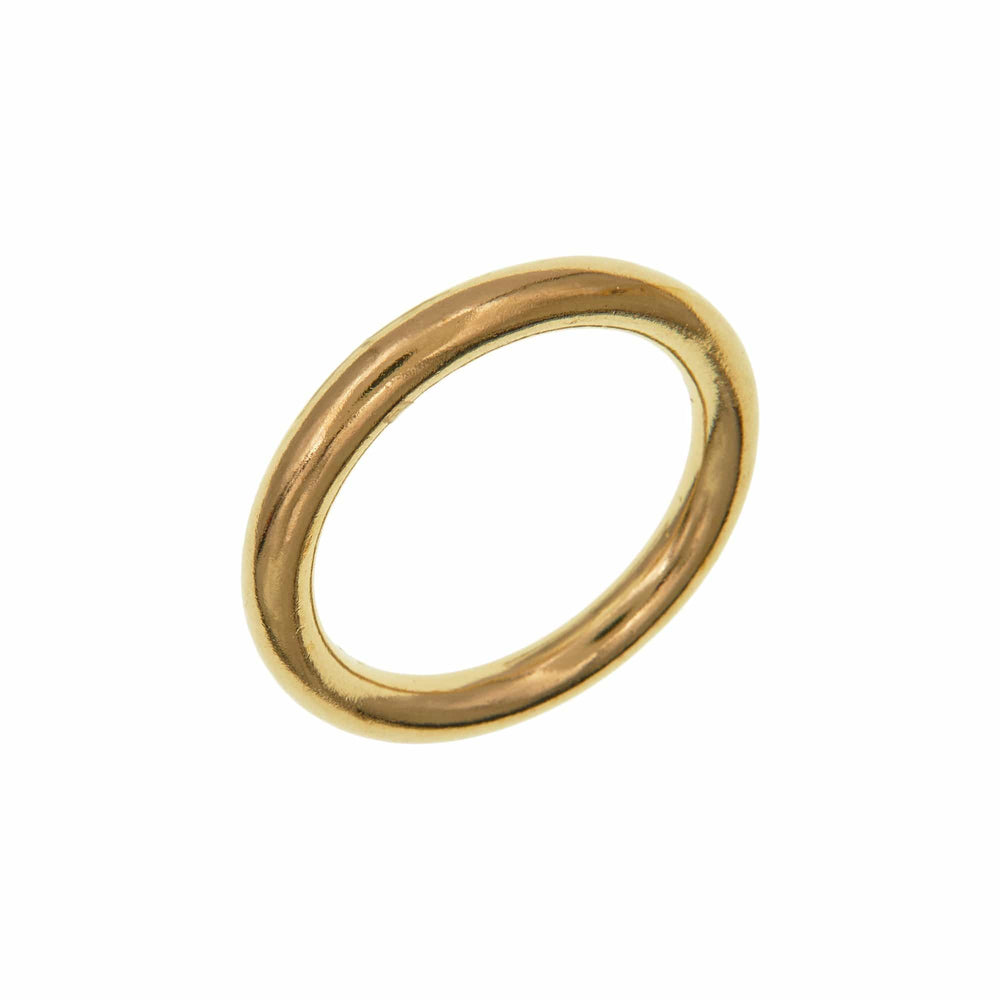 Ohio Travel Bag Rings & Slides 1 1/4" Brass, Cast Round Ring, Solid Brass, #P-3047-1-1-4-SB P-3047-1-1-4-SB