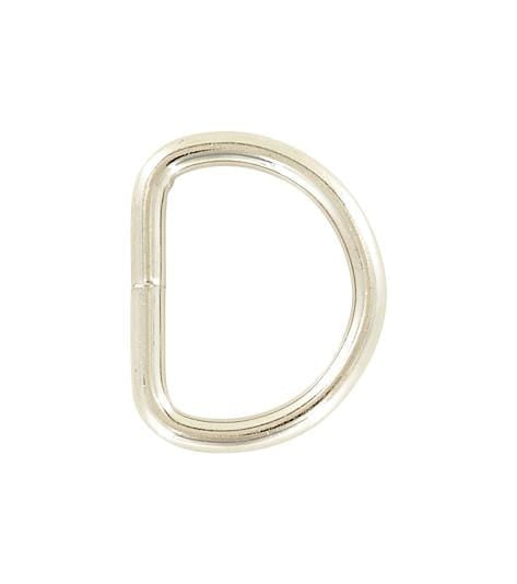 Ohio Travel Bag Rings & Slides 1 1/4" Nickel, Welded D Ring, Steel, #P-2427 P-2427