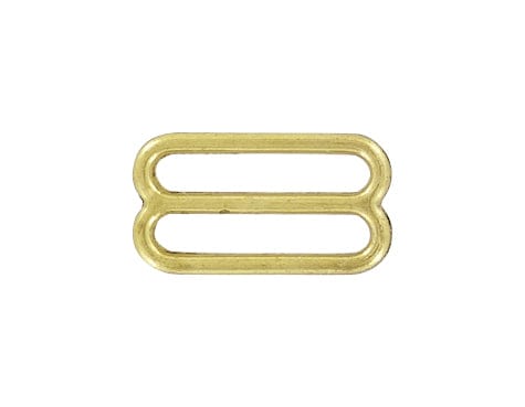 Ohio Travel Bag Rings & Slides 1 1/8" Brass, Cast Rounded Tri Bar Slide, Zinc Alloy, #C-1190-BP C-1190-BP