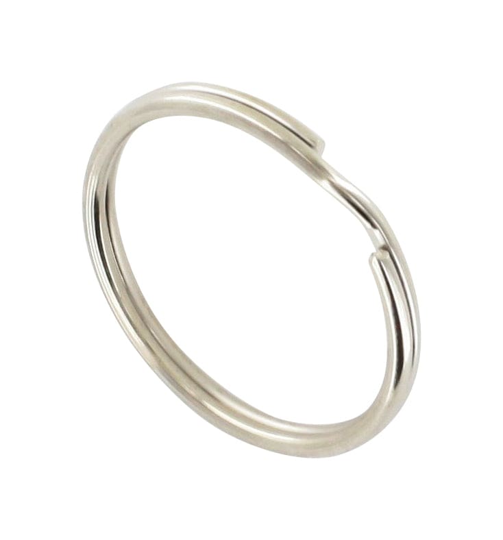 Ohio Travel Bag Rings & Slides 1 1/8" Nickel, Split Key Ring, Steel, 