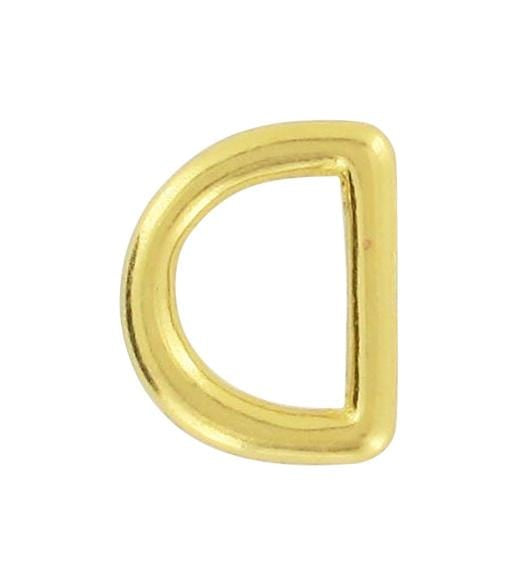 Ohio Travel Bag Rings & Slides 1/2" Brass, Cast D Ring, Solid Brass, #P-1935 P-1935
