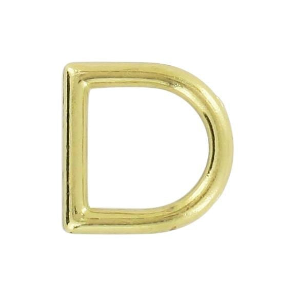 Ohio Travel Bag Rings & Slides 1/2" Brass, Cast D-Ring, Zinc Alloy, #D-301-BP D-301-BP