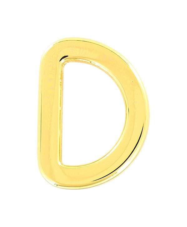 Ohio Travel Bag Rings & Slides 1/2 " Gold, Cast Flat D Ring, Zinc Alloy, #P-2564-GOLD P-2564-GOLD