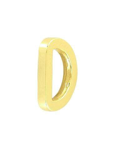 Ohio Travel Bag Rings & Slides 1/2 " Gold, Cast Flat D Ring, Zinc Alloy, #P-2564-GOLD P-2564-GOLD