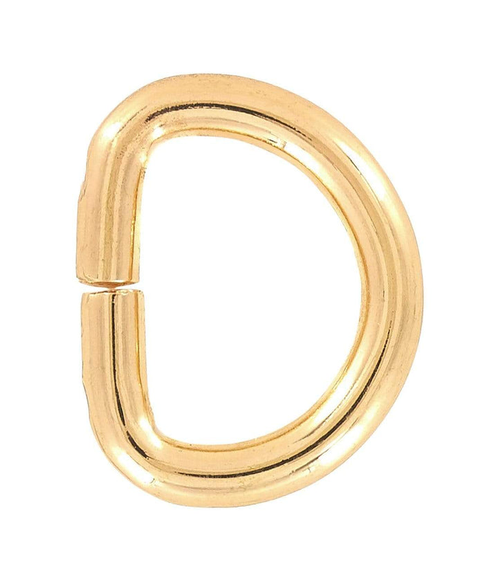 Ohio Travel Bag Rings & Slides 1/2" Gold, Split D Ring, Steel, #P-2926-GOLD P-2926-GOLD