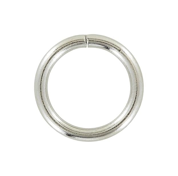 Ohio Travel Bag Rings & Slides 1/2" Nickel,  Split Round Ring, Steel, #A-3-NP A-3-NP