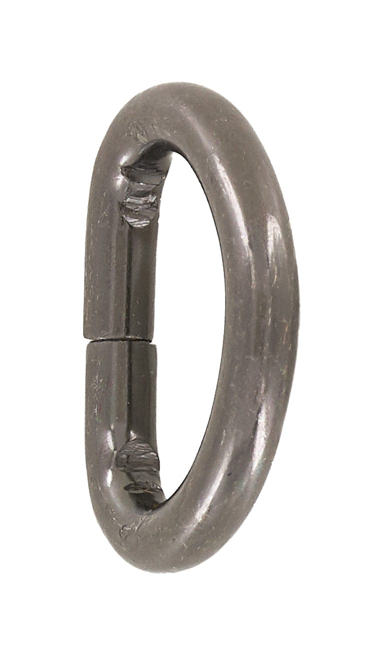 Ohio Travel Bag Rings & Slides 1/2" Shiny Gunmetal, Split D Ring, Steel, #P-2926-GUNM P-2926-GUNM