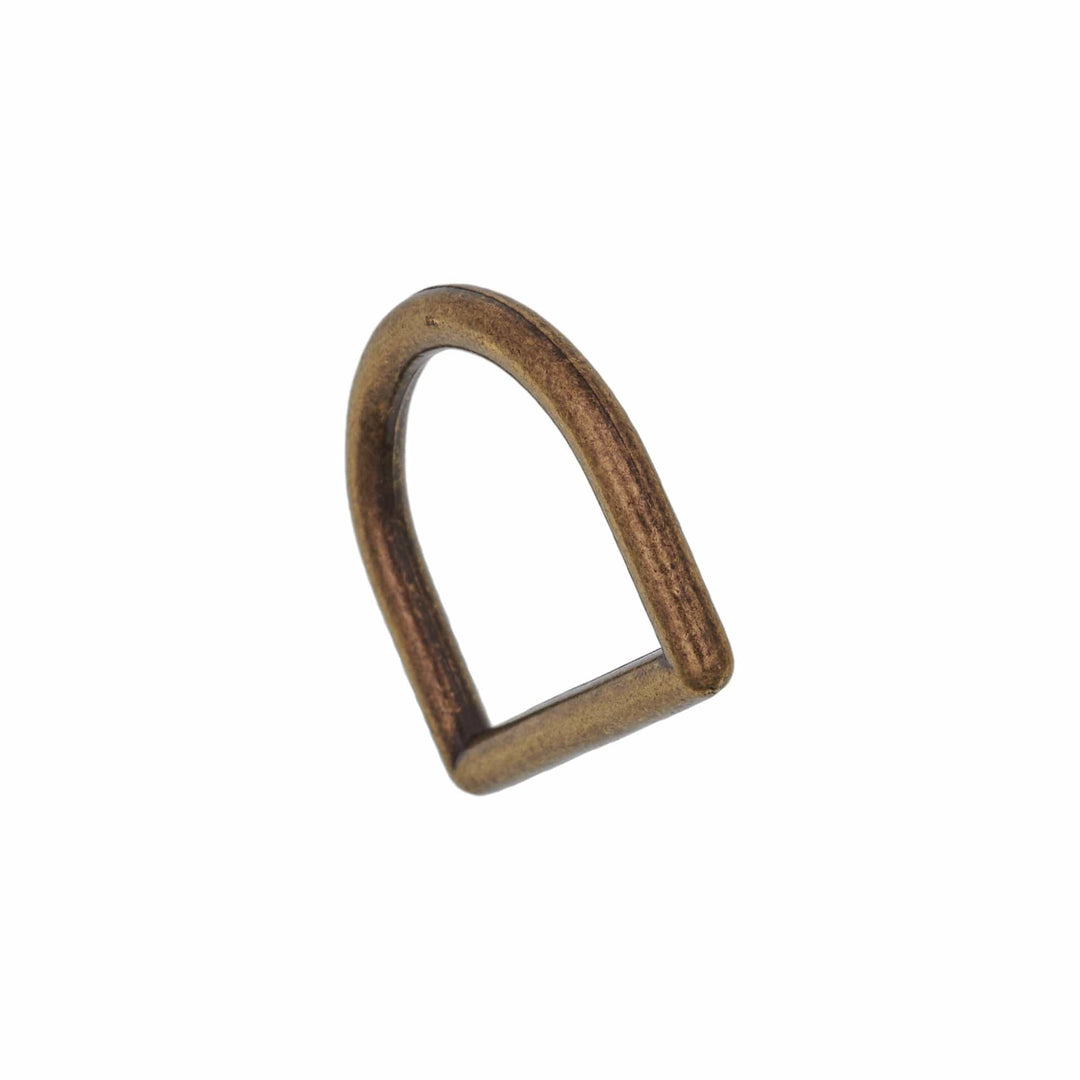 Ohio Travel Bag Rings & Slides 1" Antique Brass, Cast D-Ring. Zinc Alloy, #D-305-ANTB D-305-ANTB