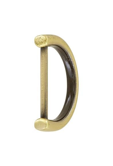 Ohio Travel Bag Rings & Slides 1"Antique Brass, D-Ring Handle Loop, Steel, #P-3165-ANTB P-3165-ANTB