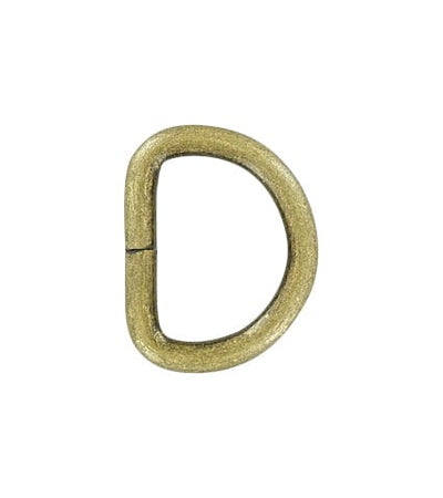 Ohio Travel Bag Rings & Slides 1" Antique Brass, Split D Ring, Steel, #P-2120-ANTB P-2120-ANTB