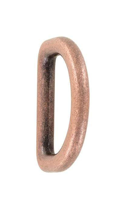 Ohio Travel Bag Rings & Slides 1" Antique Copper, Cast D-Ring, Zinc Alloy, #D-402-ANTC D-402-ANTC