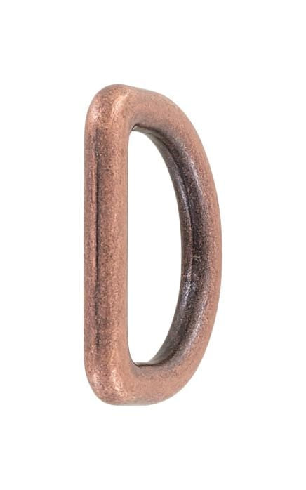 Ohio Travel Bag Rings & Slides 1" Antique Copper, Cast D-Ring, Zinc Alloy, #D-402-ANTC D-402-ANTC