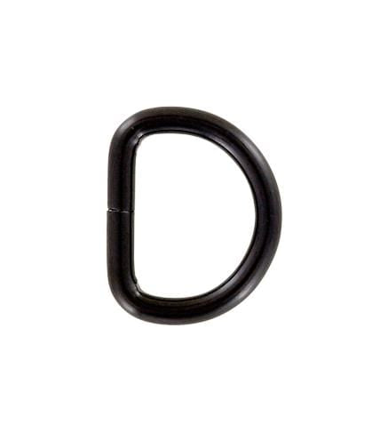Ohio Travel Bag Rings & Slides 1" Black, Split D Ring, Steel, #P-2120-BLK P-2120-BLK