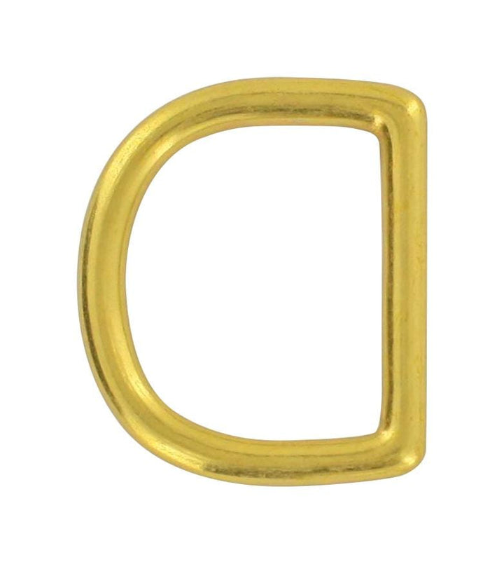 Ohio Travel Bag Rings & Slides 1" Brass, Cast D-Ring, Solid Brass, #P-1338 P-1338