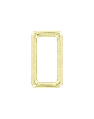 Ohio Travel Bag Rings & Slides 1" Brass, Cast Rectangular Ring, Solid Brass, #C-1597 C-1597