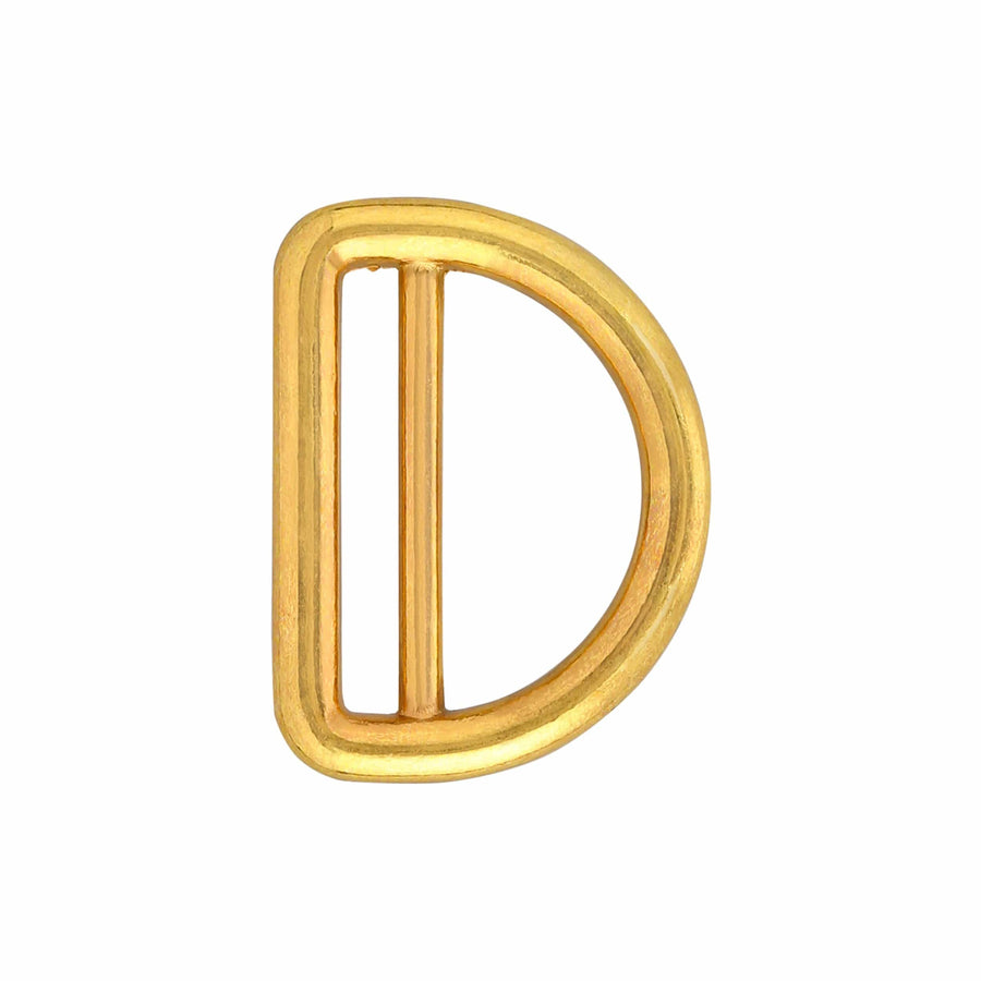 Ohio Travel Bag Rings & Slides 1" Gold, Cast Double Bar D-Ring, Zinc Alloy, #C-1438-GOLD C-1438-GOLD