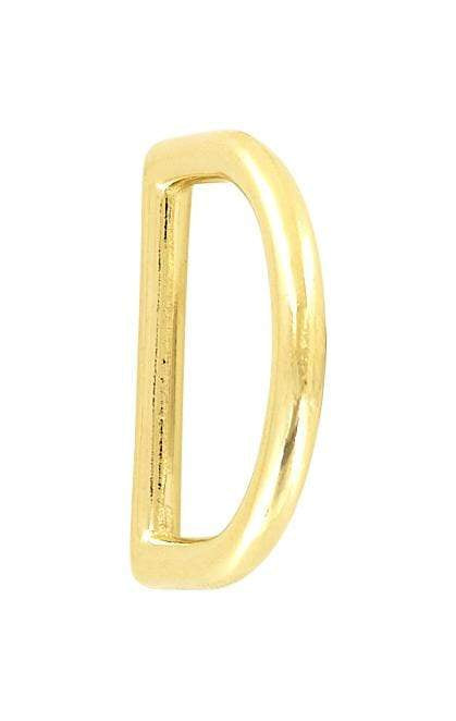 Ohio Travel Bag Rings & Slides 1" Gold, Solid D Ring, Zinc Alloy, #P-2075-GOLD P-2075-GOLD