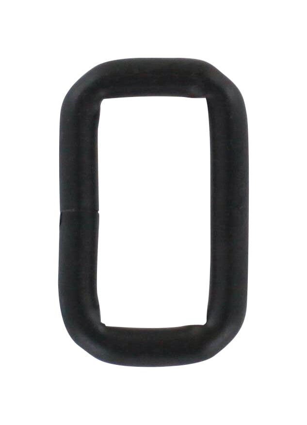 Ohio Travel Bag Rings & Slides 1" Matte Black, Welded Rectangular Ring, Steel, #P-2473-BLK P-2473-BLK