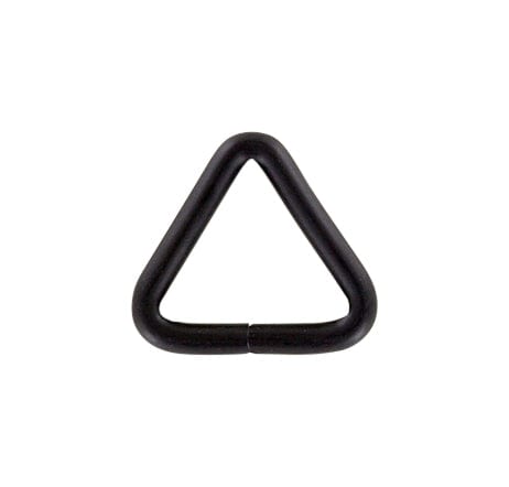 Ohio Travel Bag Rings & Slides 1" Matte Black, Welded Triangle Ring, Steel, #P-2375-BLK P-2375-BLK