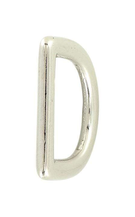 Ohio Travel Bag Rings & Slides 1" Nickel, Solid D Ring, Solid Brass, #P-1338-SBN P-1338-SBN