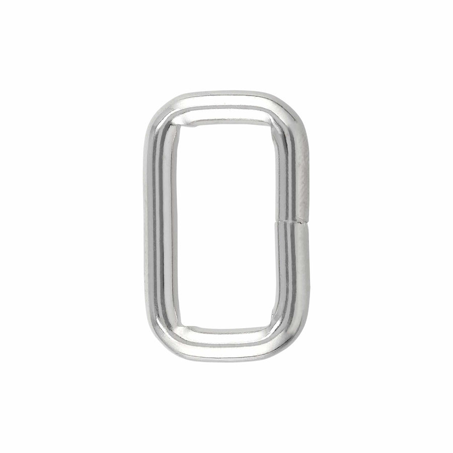 Ohio Travel Bag Rings & Slides 1" Nickel, Welded Rectangular Ring, Steel, #P-2473-NP P-2473-NP