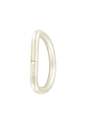 Ohio Travel Bag Rings & Slides 1" Satin Nickel, Welded D Ring, Steel, #P-2257 P-2257
