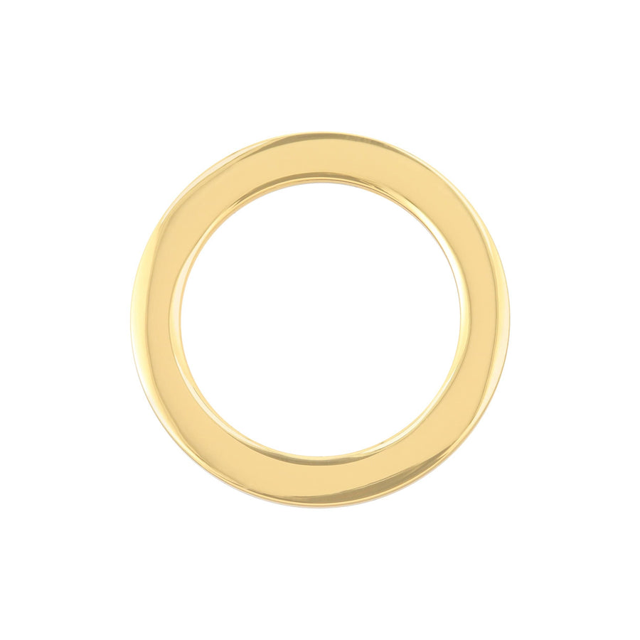 Ohio Travel Bag Rings & Slides 1" Shiny Gold, Cast Flat Round Ring, Zinc Alloy, #P-2552-GOLD P-2552-GOLD