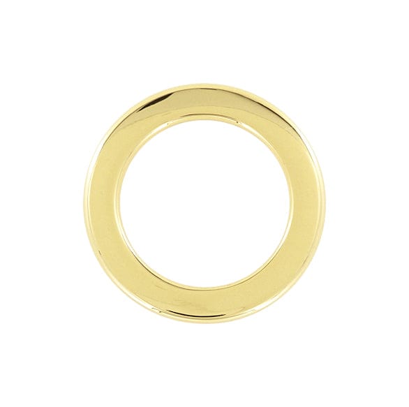 Ohio Travel Bag Rings & Slides 1" Shiny Gold, Flat Round Ring, Zinc Alloy, #P-3164-GOLD P-3164-GOLD