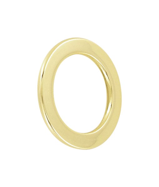 Ohio Travel Bag Rings & Slides 1" Shiny Gold, Flat Round Ring, Zinc Alloy, #P-3164-GOLD P-3164-GOLD