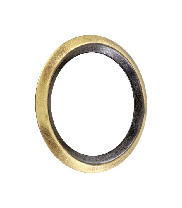 Ohio Travel Bag Rings & Slides 2" Antique Brass, Beveled Round Ring, Zinc Alloy, #P-2880-ANTB P-2880-ANTB