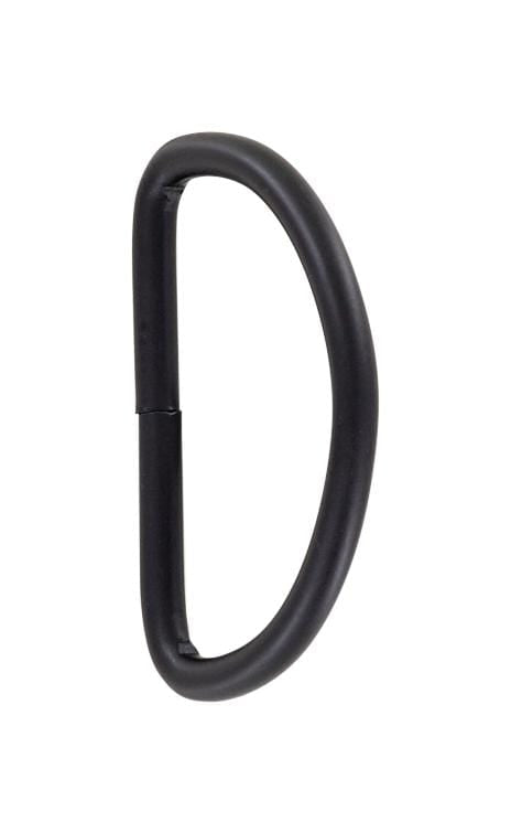 Ohio Travel Bag Rings & Slides 2" Black, Welded D Ring, Steel, #P-2072-BLK P-2072-BLK