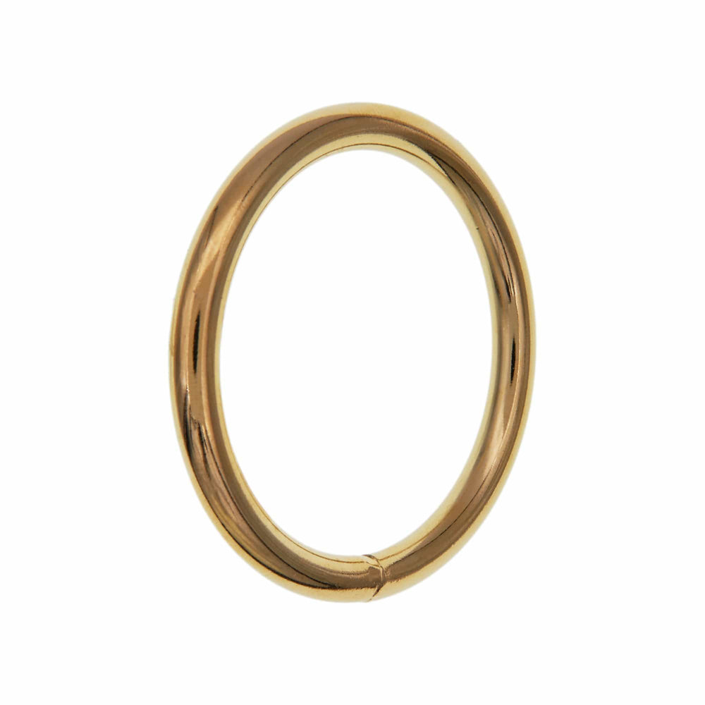 Ohio Travel Bag Rings & Slides 2" Brass, Welded Round Ring, Steel, #P-2238-BRS P-2238-BRS