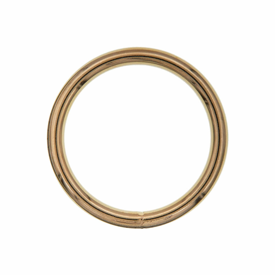 Ohio Travel Bag Rings & Slides 2" Brass, Welded Round Ring, Steel, #P-2238-BRS P-2238-BRS
