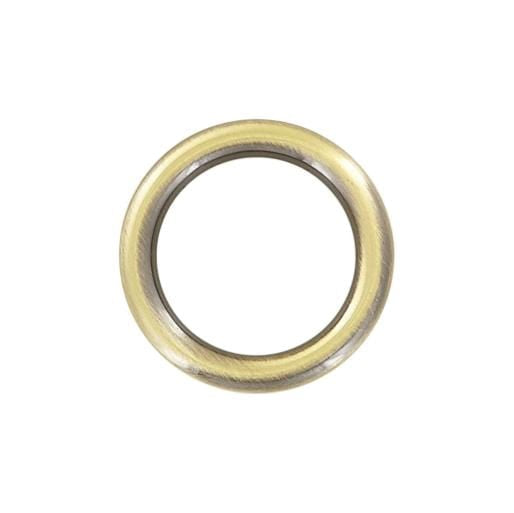 Ohio Travel Bag Rings & Slides 3/4" Antique Brass, Solid Round Ring, Zinc Alloy, #P-3157-ANTB P-3157-ANTB