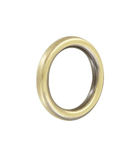 Ohio Travel Bag Rings & Slides 3/4" Antique Brass, Solid Round Ring, Zinc Alloy, #P-3157-ANTB P-3157-ANTB