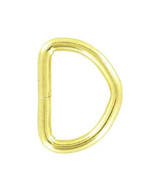 Ohio Travel Bag Rings & Slides 3/4" Brass, Split D-Ring, Steel, #D-106-BP D-106-BP