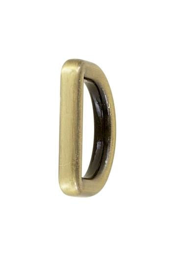 Ohio Travel Bag Rings & Slides 3/4 " Brushed Antique Brass, Cast D-Ring, Zinc Alloy, #P-3151-ANTB P-3151-ANTB