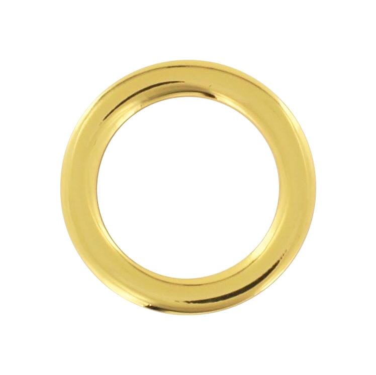 Ohio Travel Bag Rings & Slides 3/4" Gold, Cast Flat Round Ring, Zinc Alloy, #P-2553-GOLD P-2553-GOLD