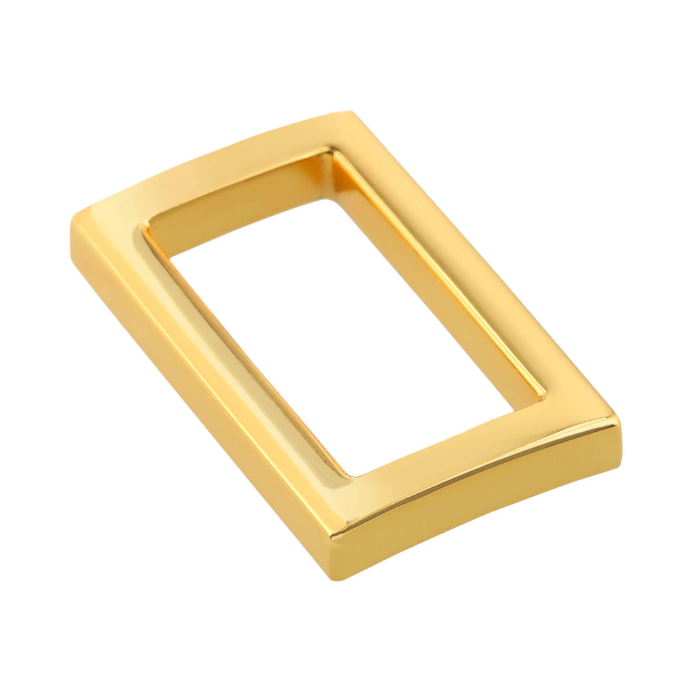 Ohio Travel Bag Rings & Slides 3/4" Gold, Rectangular Concave Ring, Zinc Alloy, #P-2556-GOLD P-2556-GOLD