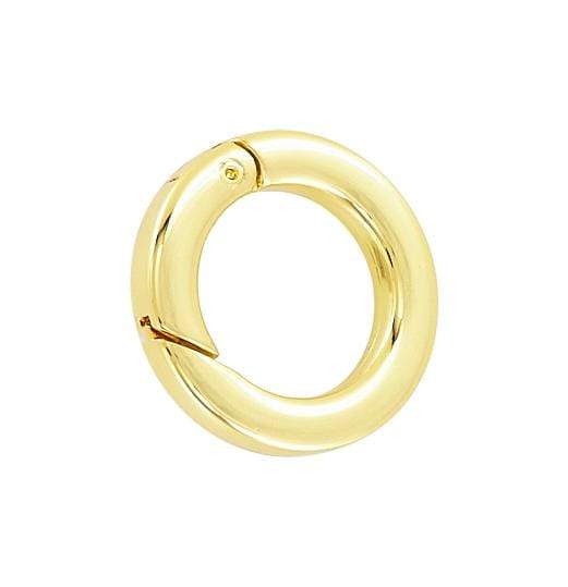 Ohio Travel Bag Rings & Slides 3/4" Gold, Spring Gate Round Ring, Zincc Alloy, #P-2733-GOLD P-2733-GOLD
