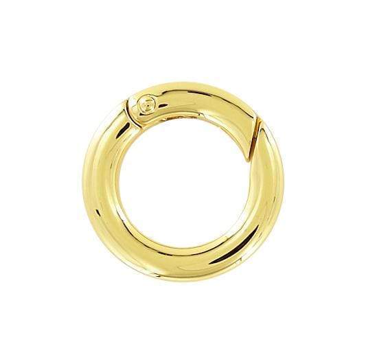 Ohio Travel Bag Rings & Slides 3/4" Gold, Spring Gate Round Ring, Zincc Alloy, #P-2733-GOLD P-2733-GOLD